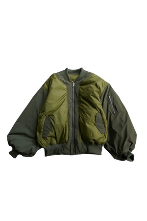 Nora Lily / Switching Fabric Reversible Big MA-1 / Olive