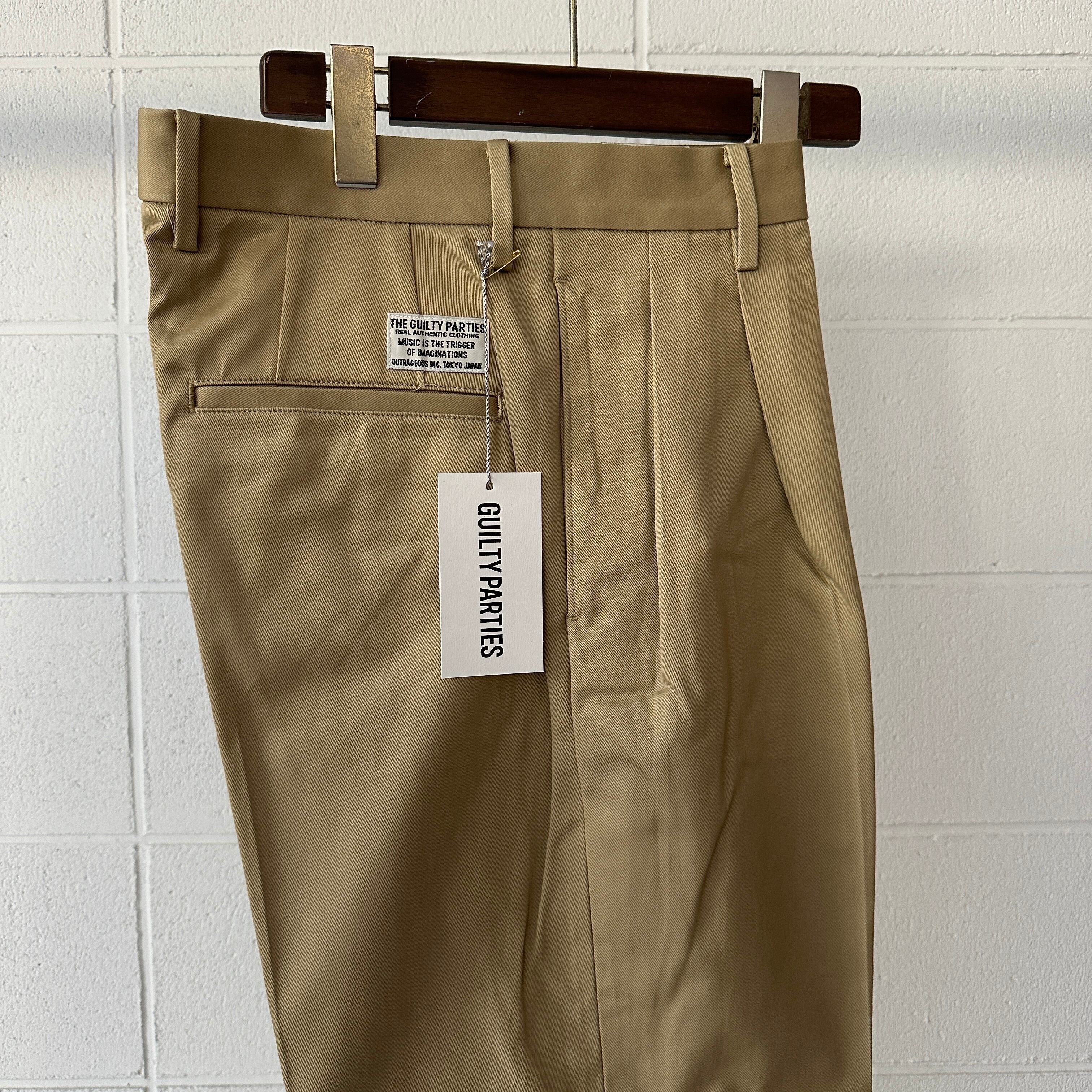 ワコマリア DOUBLE PLEATED CHINO TROUSERS（WACKOMARIA DOUBLE 