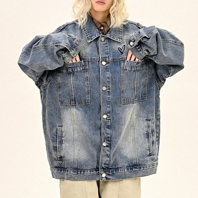 vintage logo denim jacket　ヴィンテージロゴデニムジャケット　J0632