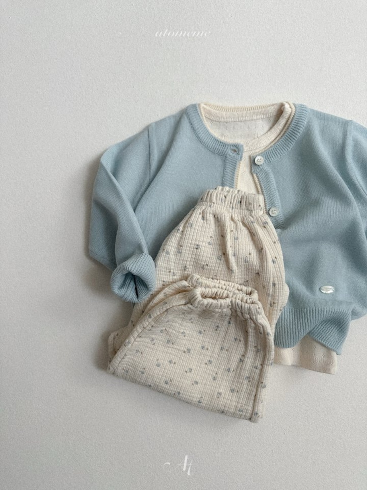 atomeme 26/SS Color Block Knit Cardigan