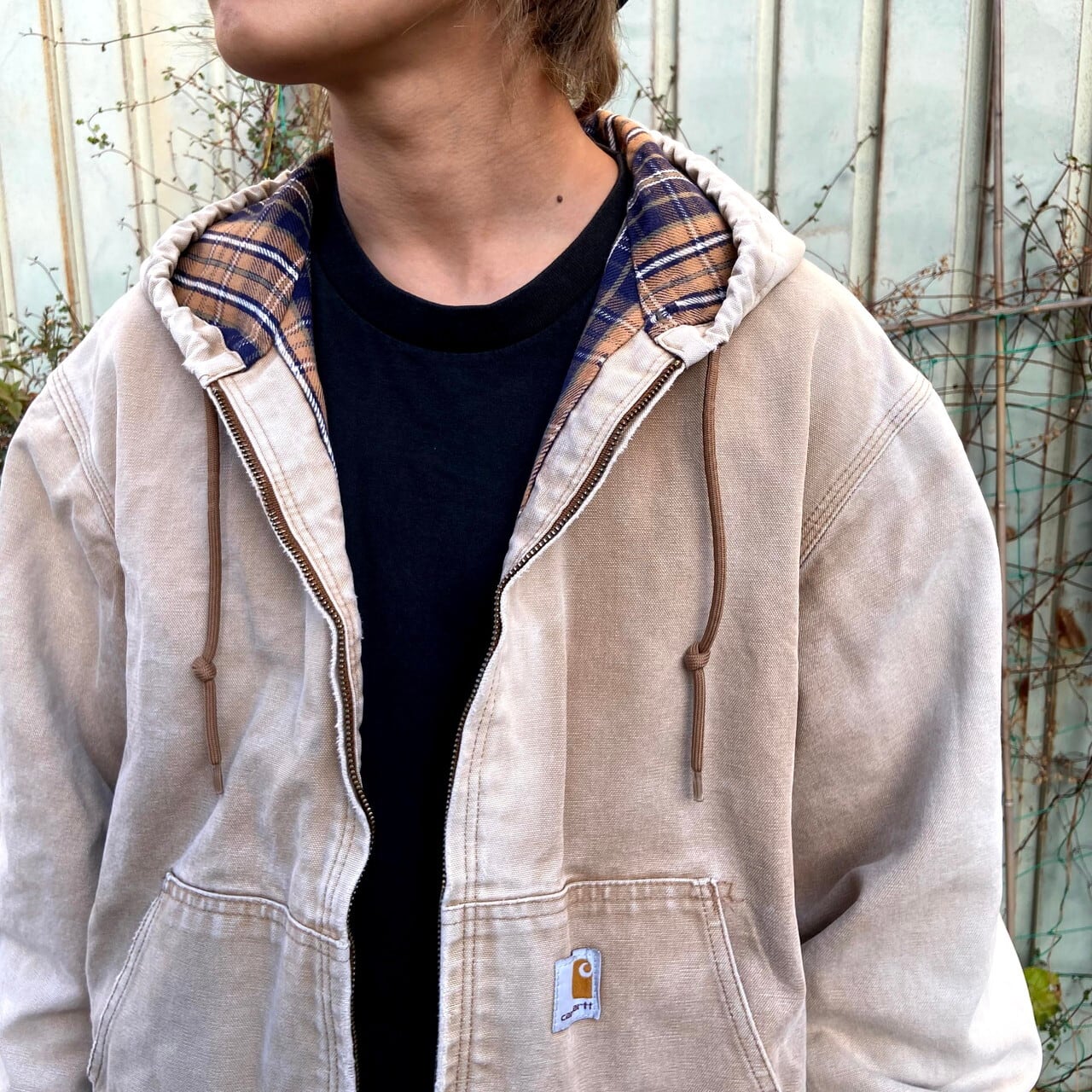 90年代 カーハート Carhartt アクティブジャケット ダック地フルジップパーカー USA製 メンズXXXL ヴィンテージ /eaa294572