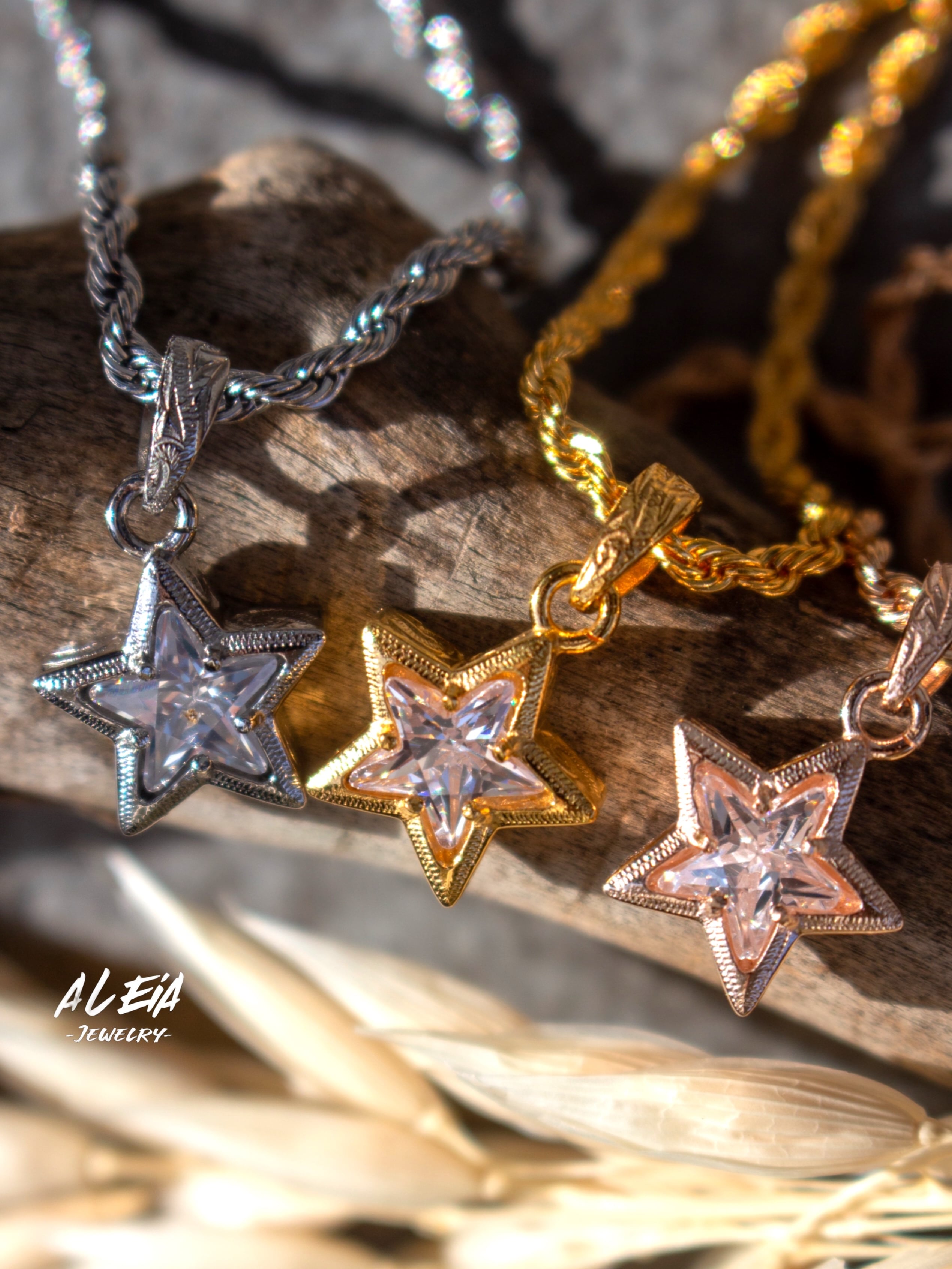 Star Zirconia Necklace [316L] ハワイアンジュエリー | ALEIA【Hawaiian jewelry  】サージカルステンレス powered by BASE