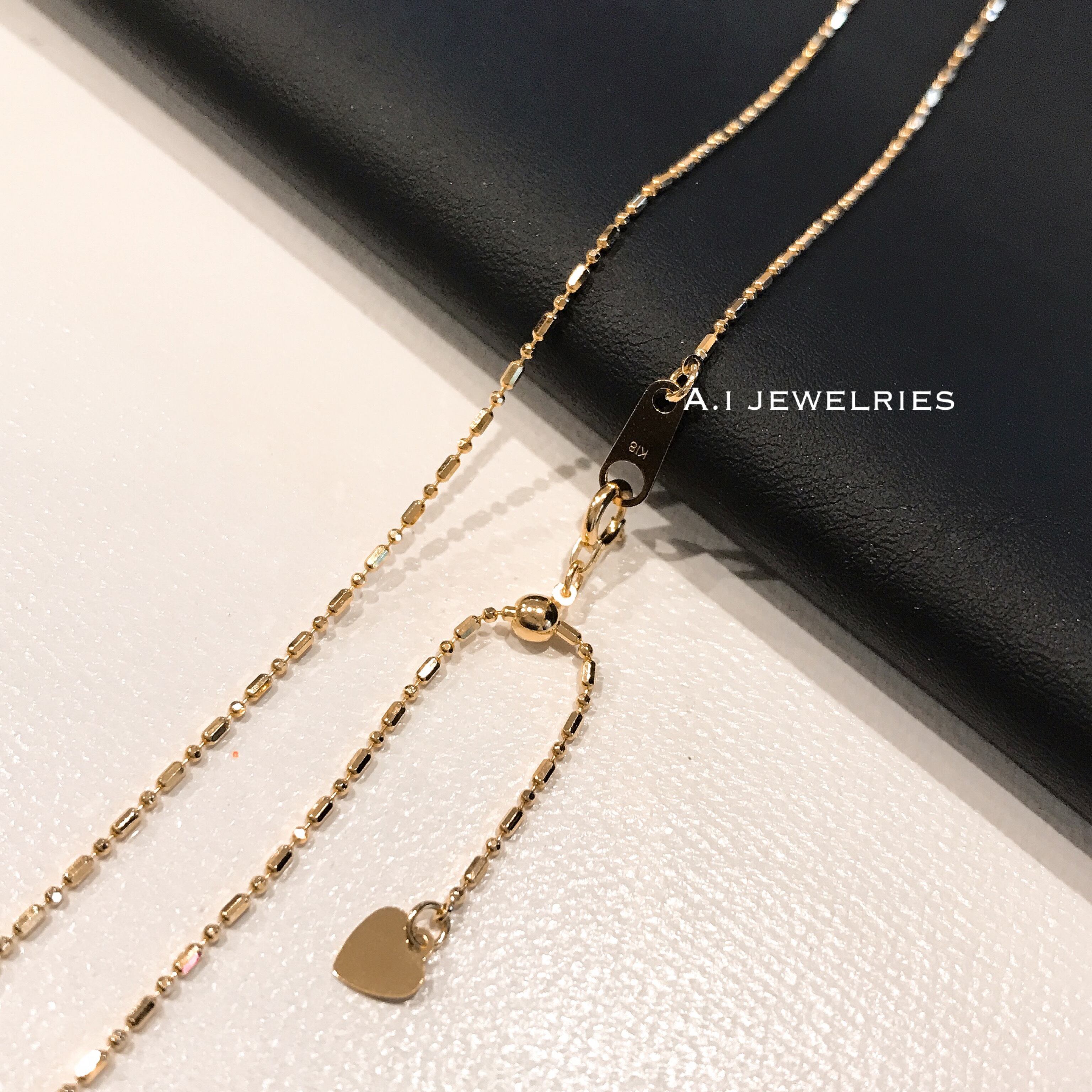 K18 18金 ミックスボール ネックレス チェーン 45センチ K18 Mix Ball Necklace Chain 45 Cm A I Jewelries エイアイジュエリーズ