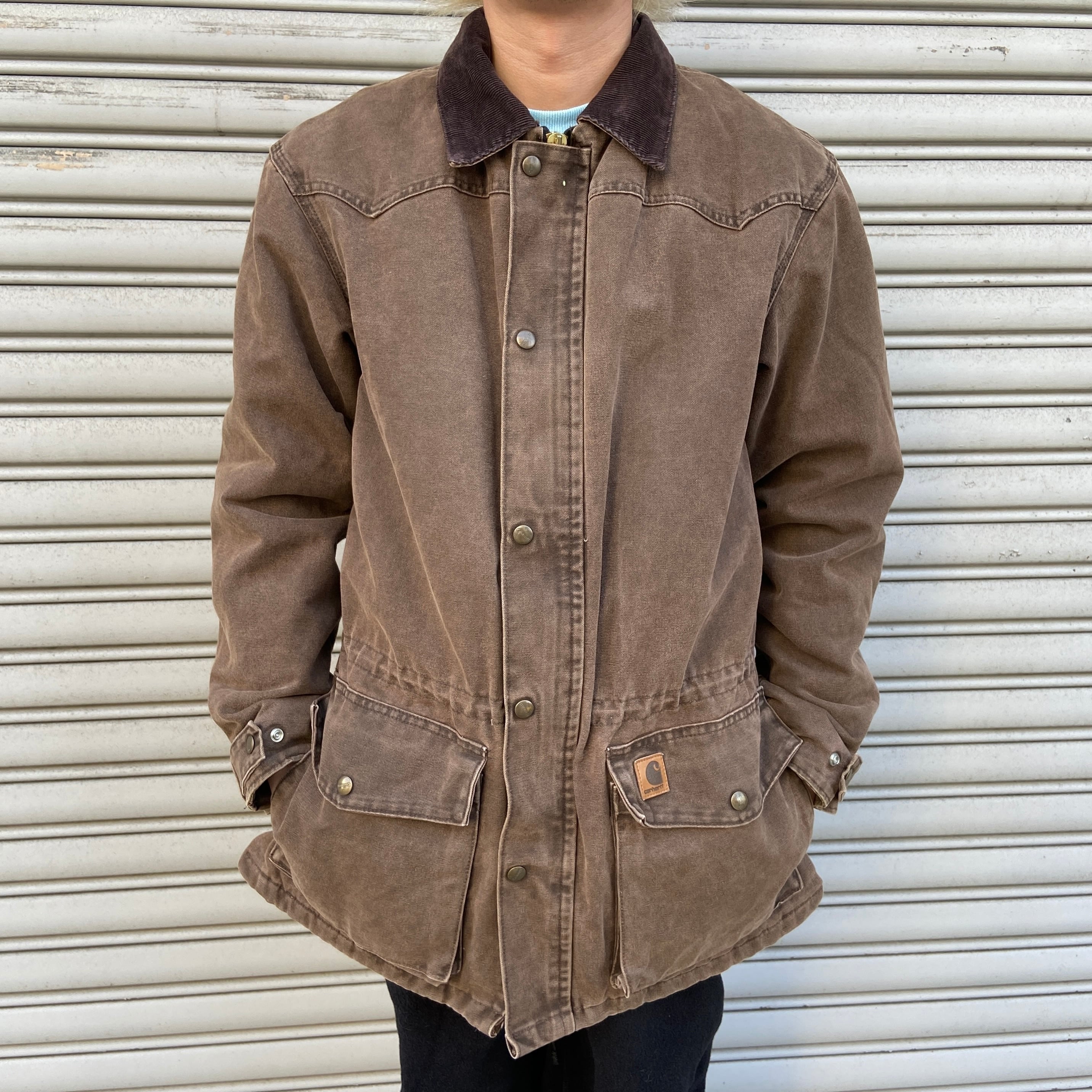 Carhartt ウエスタンヨークダックコート M相当 ブラウン | 古着屋 Uan