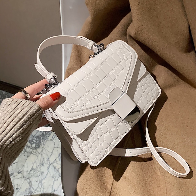 レッド スクウェア メッセンジャーバッグ 手作りハンドバック49773089072