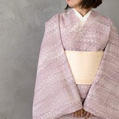 「理想の藤色」〜ピーコック柄〜近江ちぢみ