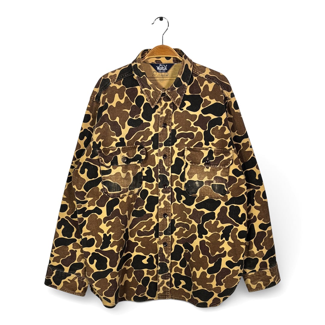 80s ウールリッチ USA製 ヴィンテージ シャモアシャツ 長袖シャツ ダックハンター WOOLRICH サイズXL 古着 CA1513