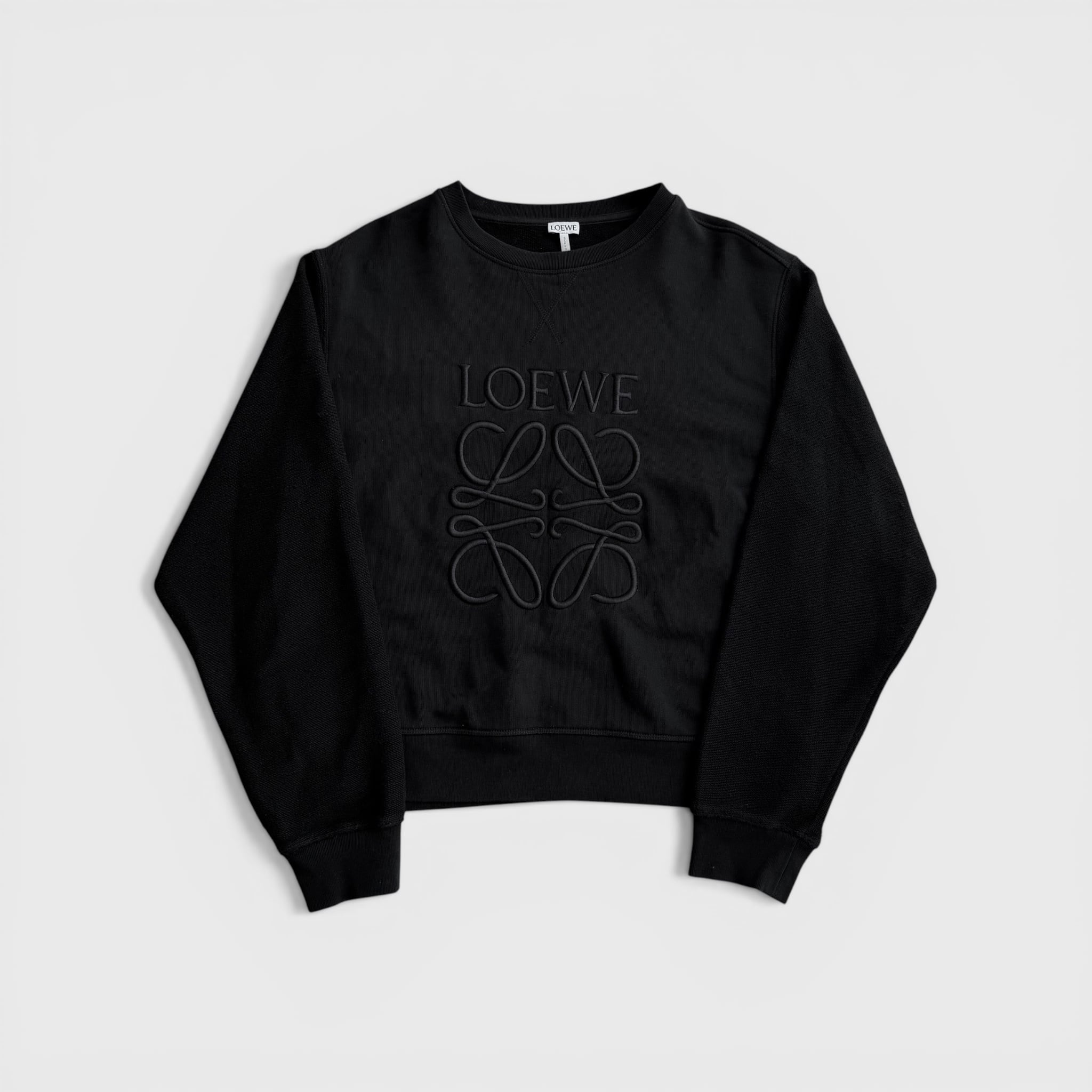 LOEWE Anagram Embroidered Sweatshirt Black M | BRAND RESORT Online