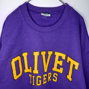 MV SPORT　クルーネック　スウェット　トレーナー　プリント　パープル　M