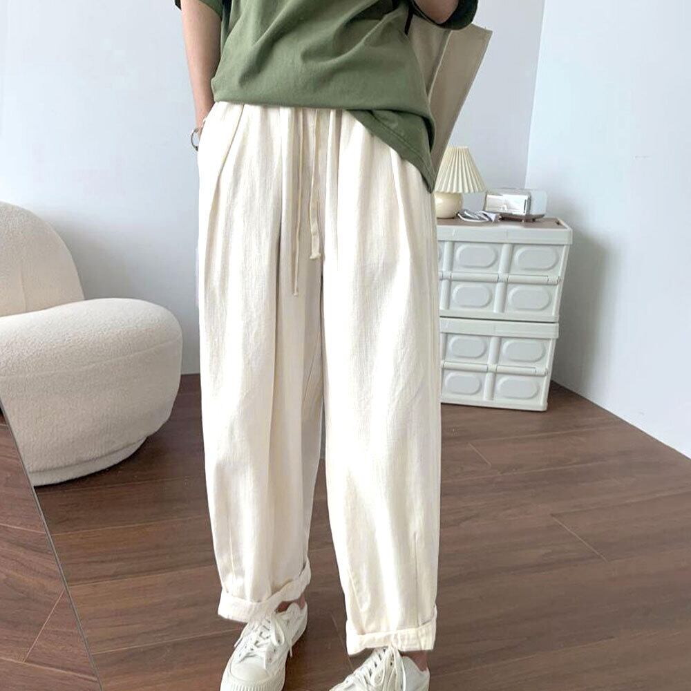 ハイウエスト ワイドパンツ レディース 韓国 春秋 リラックス 大人 きれいめ シンプル おしゃれ カジュアル ウエストゴム ゆったり イージーパンツ 大人可愛い 大人女子