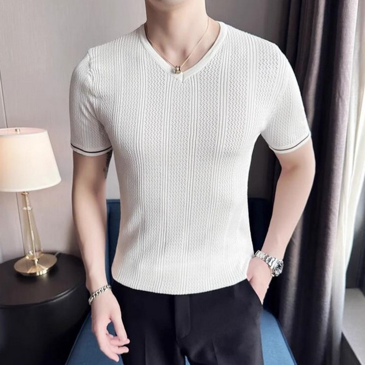 high end business slim tops 00127