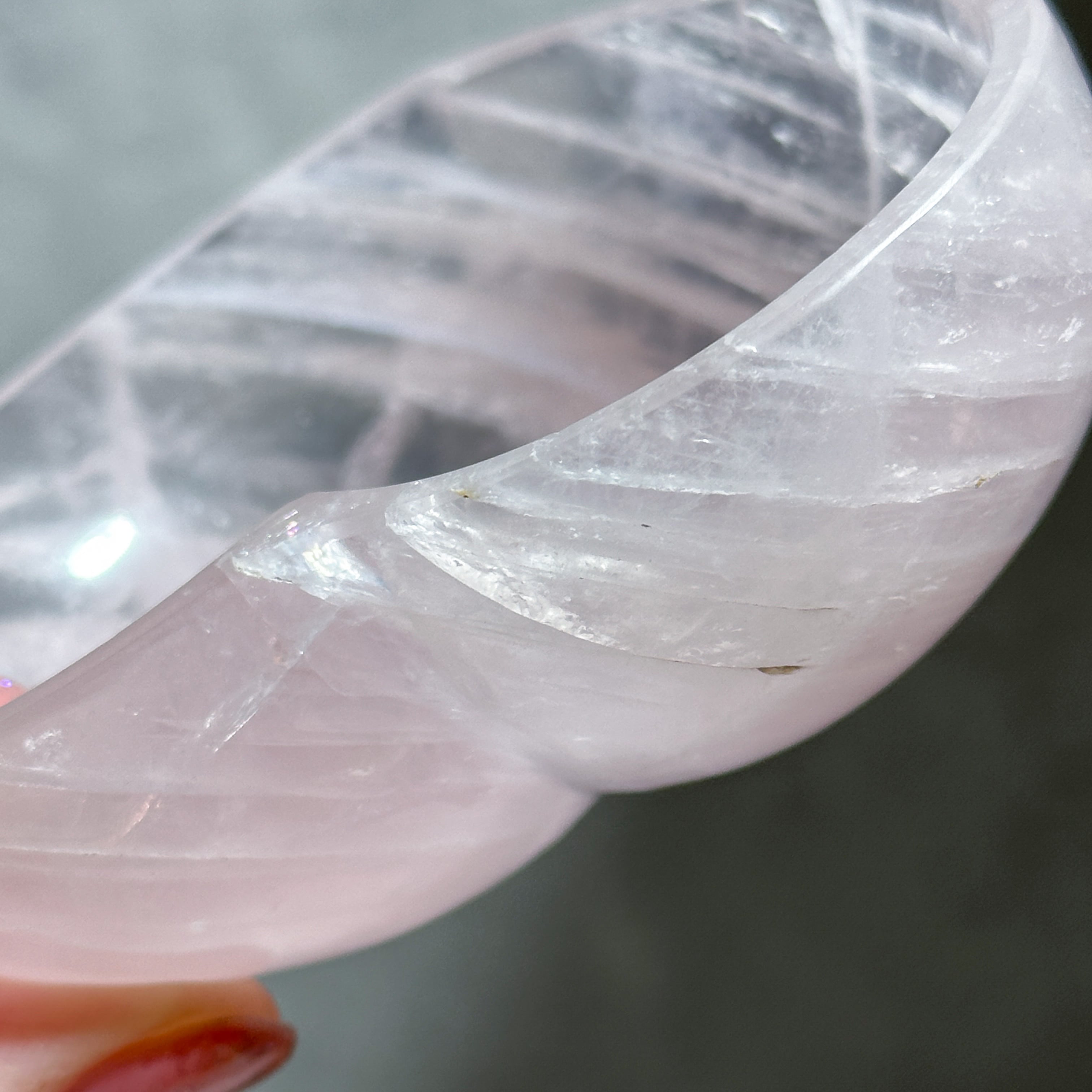 ローズクォーツハート型のうつわ 11◇Rose Quartz◇天然石・鉱物
