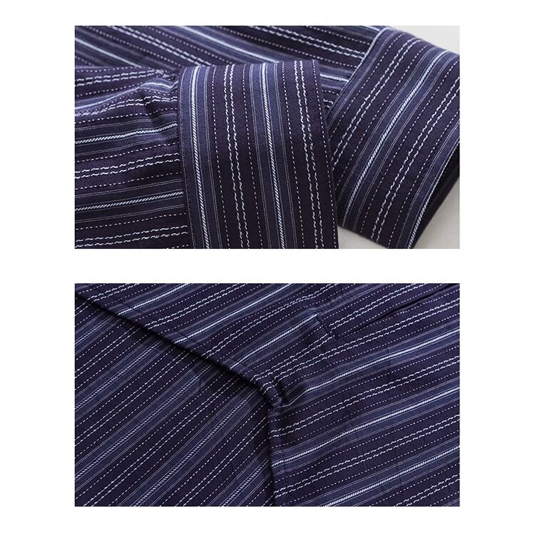 ★CONTRAST STRIPED LONG SLEEVE SHIRT　　　A0814