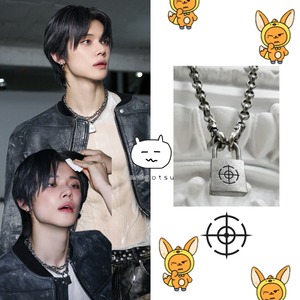 MINIバージョン！★TXT ヨンジュン 着用！！【BLESSED BULLET】lock-motivated chain necklace [ MINI _ O chain ]