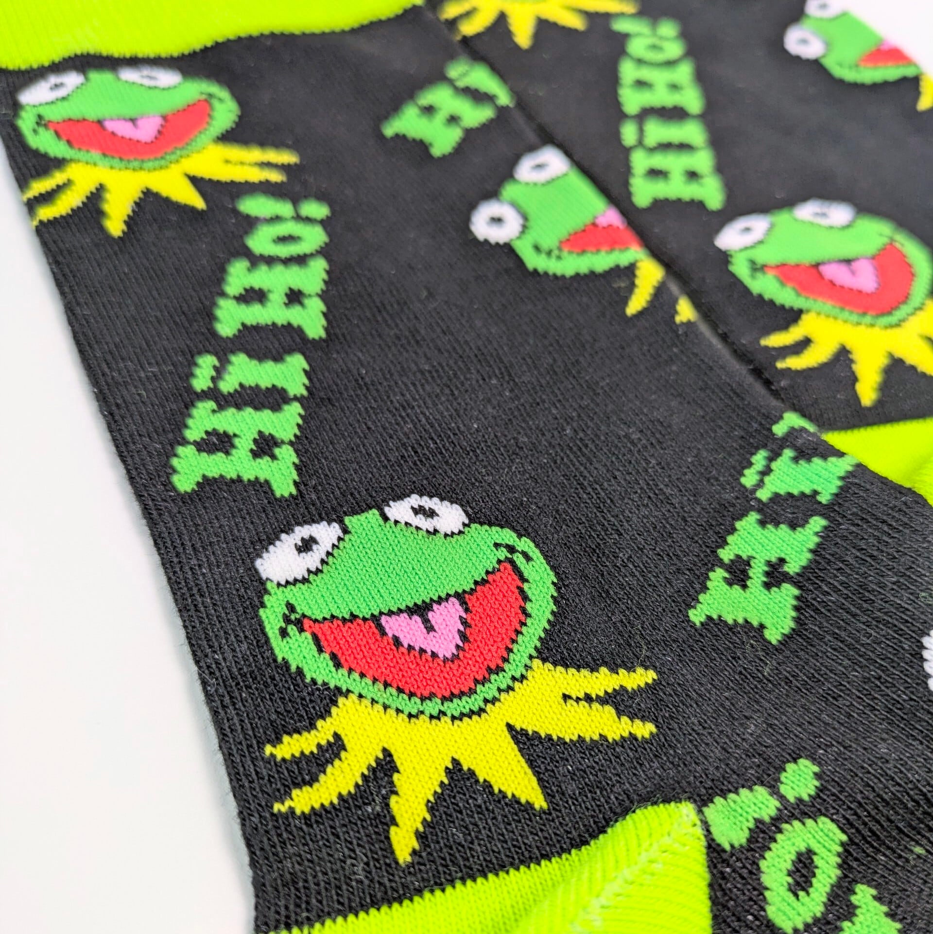 ♧【 crew socks / クルーソックス 】『 kermit / カーミット 』 靴下 / ソックス / セサミストリート / マペットショー〚アメリカン雑貨 アメトイ〛