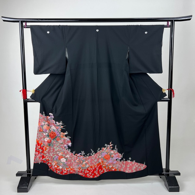 黒留袖 留袖 中古品 リメイク  33A020 HAA1404000