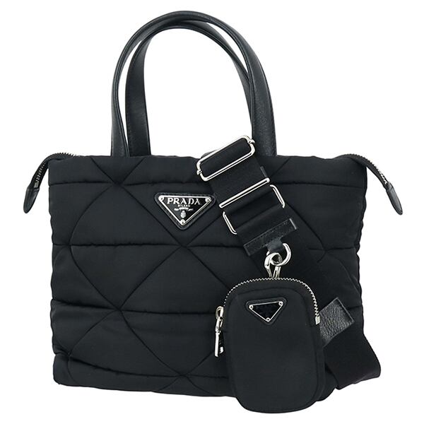 美品‼️PRADA ボストンバッグ 2way 三角ロゴ ナイロン ブラック