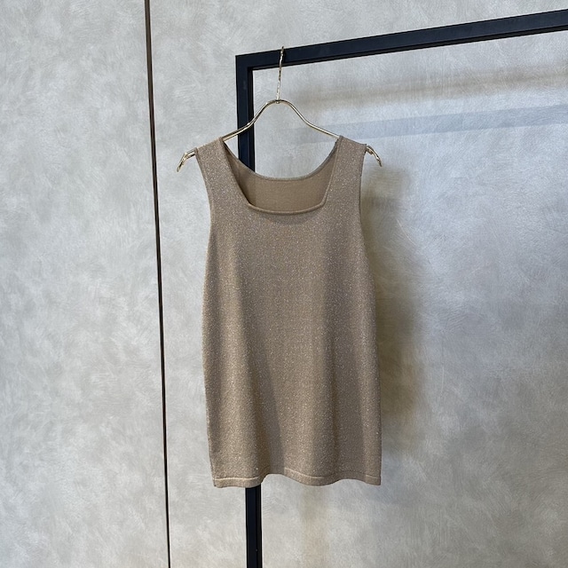 【LIVE shopping：受注予約5月上旬入荷】ラメtank/ゴールド