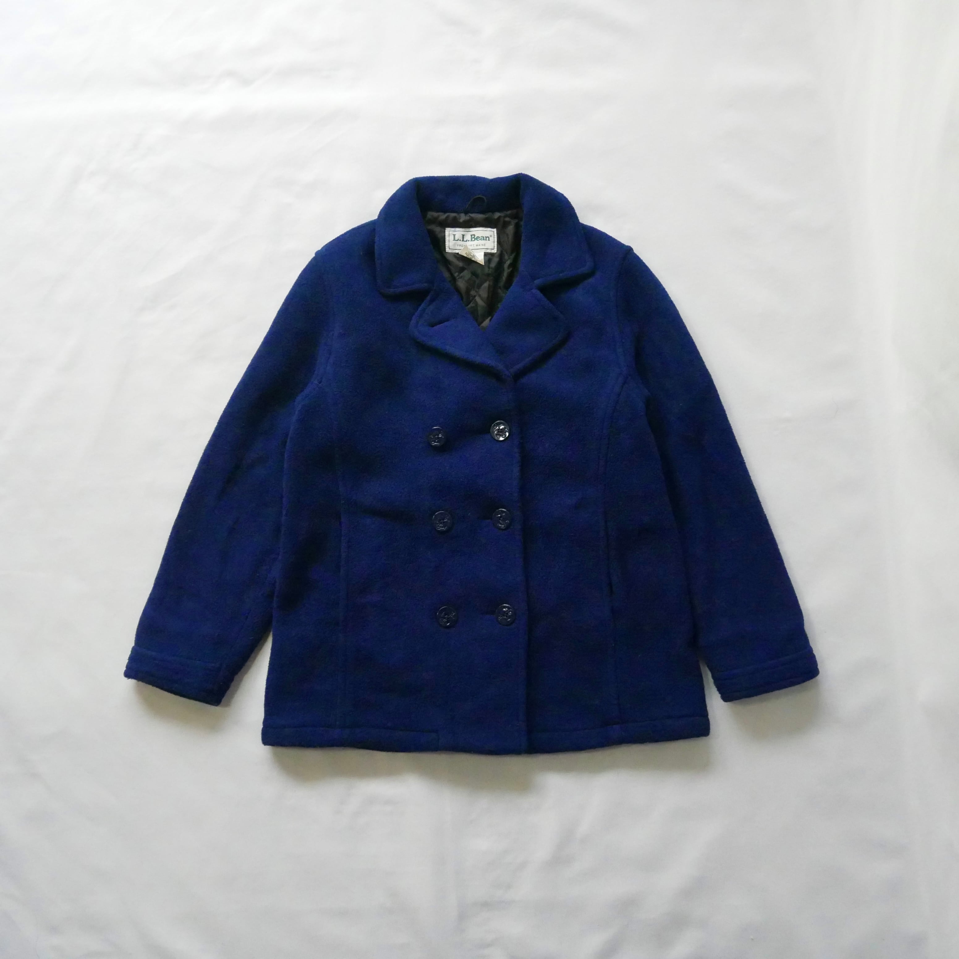 80s ビンテージ エルエルビーン ウール 縮絨 フーディー コート ネイビー 80s ビンテージ USA製 L L Bean エルエルビーン WOOL STORM COAT