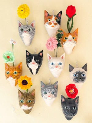CAT WALL FLOWER VASE【ART】