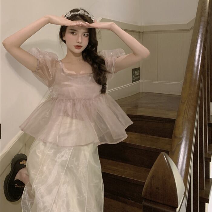 サマースタイルブラウス スカート レディース 夏物 ドラファッションホール80166785346