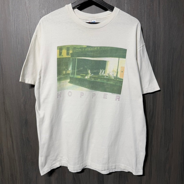 Edward Hopper " Nighthawks Parody " Hanes XL 【A12-95】