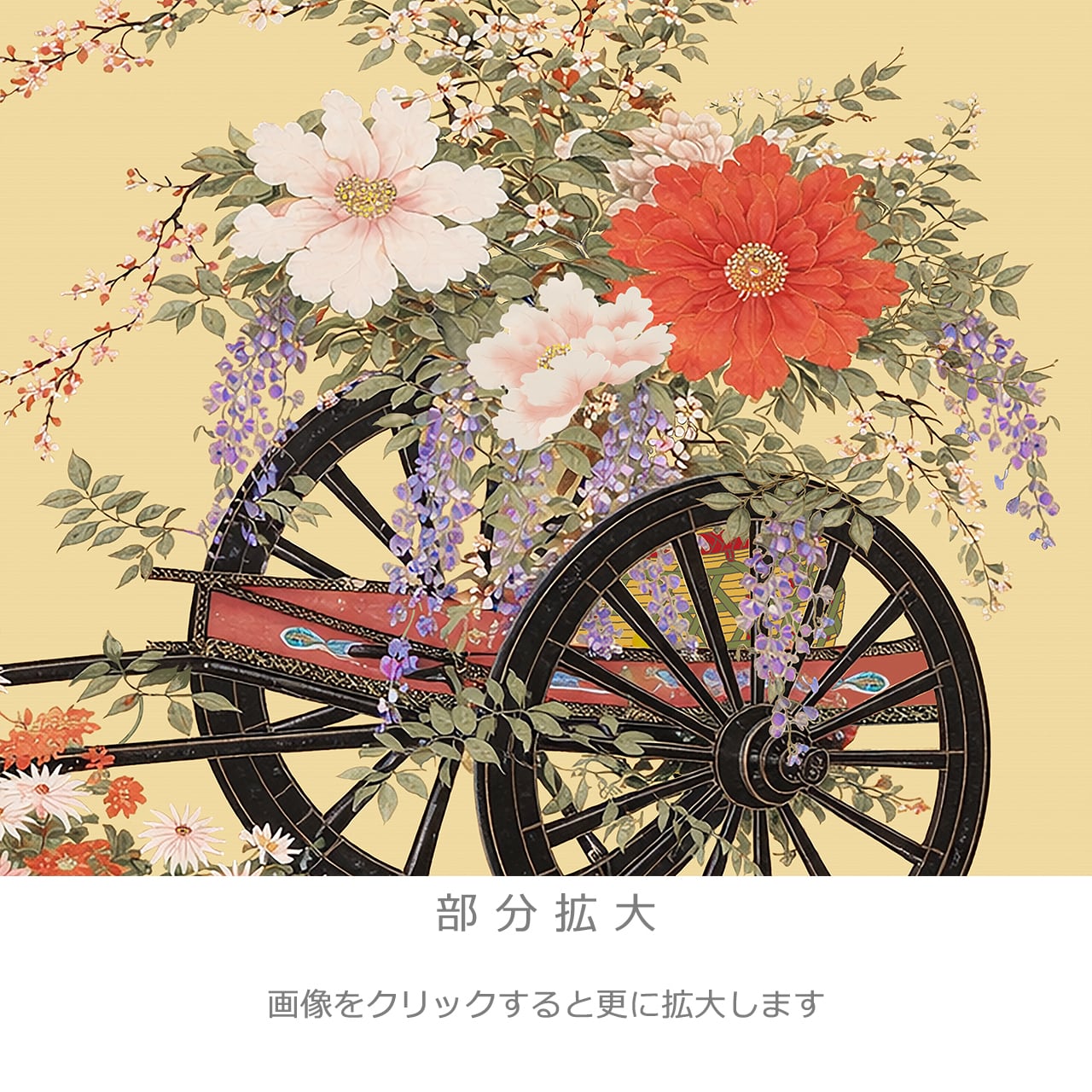 花車・A」・4枚セット・品番N-012 | 襖紙・ふすま紙「和風を極める