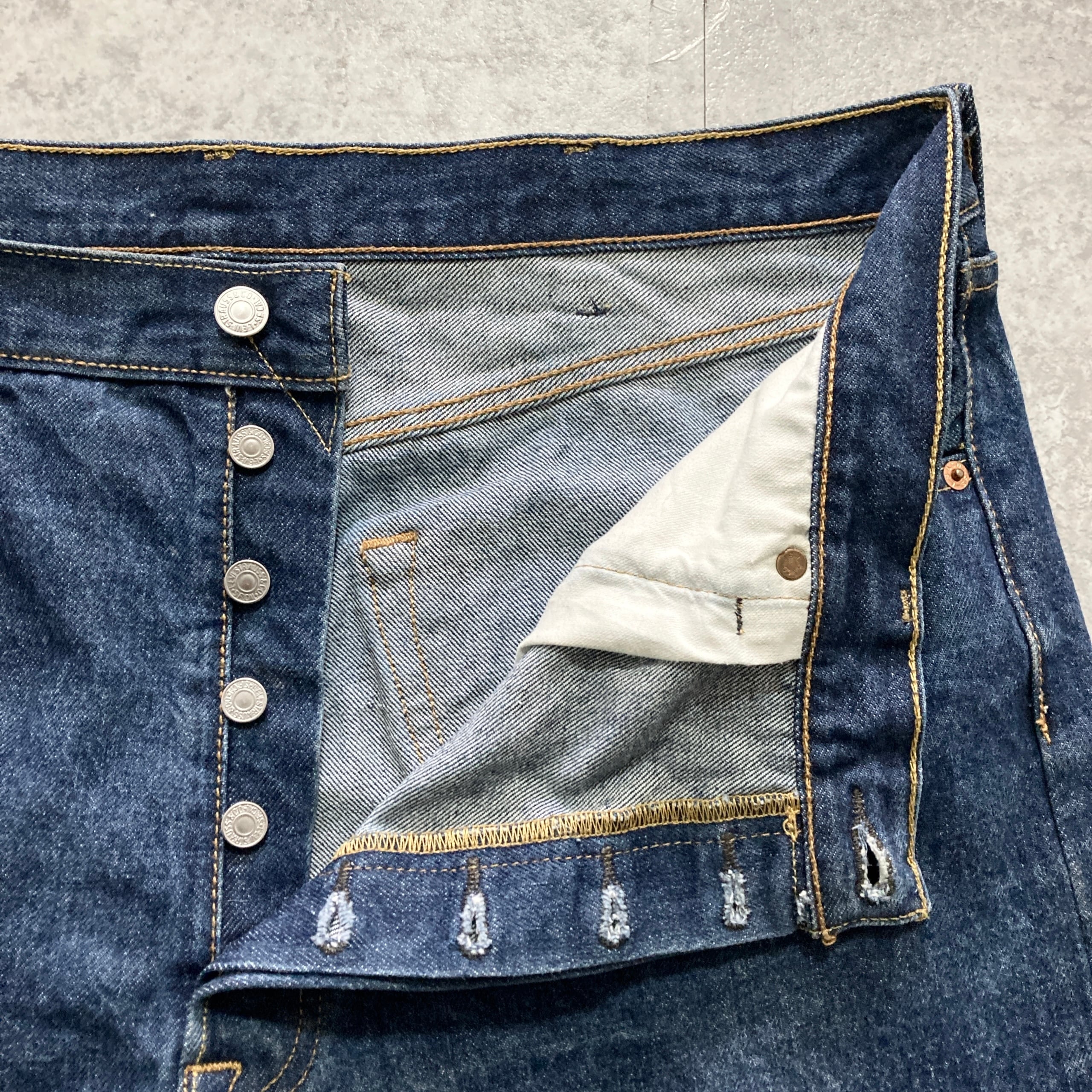 W40 L30】Levis 501 リーバイス ボタンフライ 濃紺 デニムパンツ