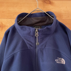 【THE NORTH FACE】フリース ジャケット WINDWALL デナリジャケット 中間着 ワンポイントロゴ 刺繍ロゴ バックロゴ ジップアップ フルジップ L 防風 保温 ノースフェイス US古着