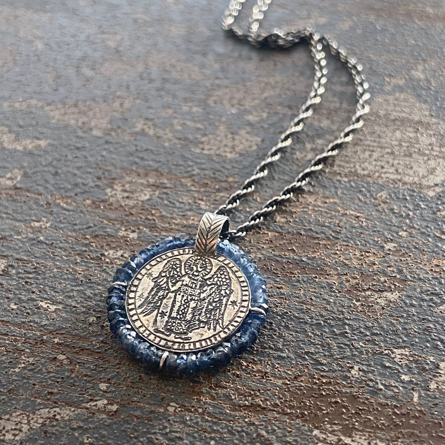 SV925×Sapphire Etching Pendant -Archangel Michael / シルバー