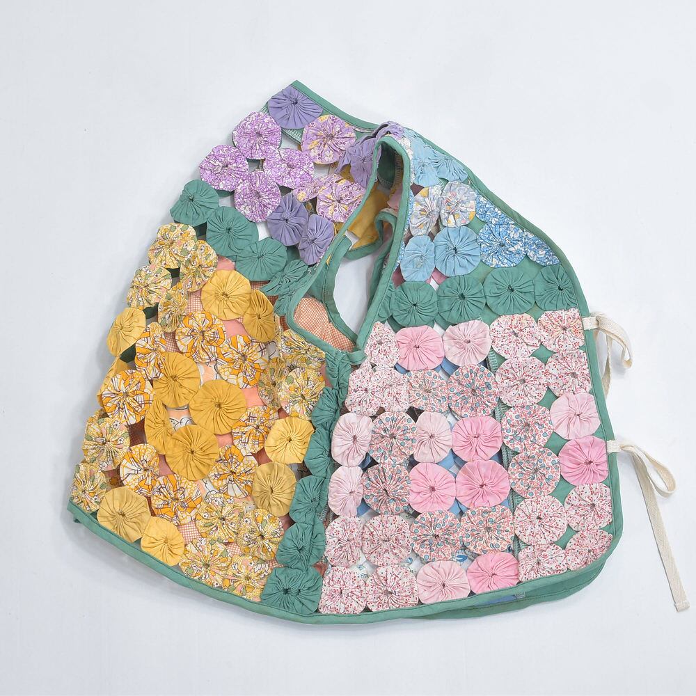 Remake ハンドメイド デザイン リメイク ヨーヨーキルト ベスト パッチ