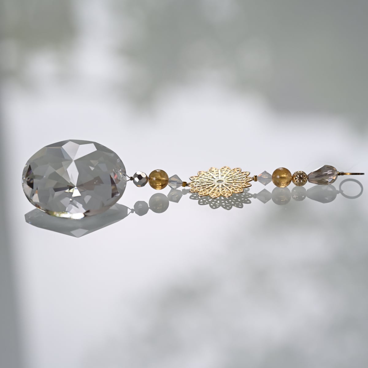 風水サンキャッチャー】仕事運 ＆ 出世運気アップ＊シトリン入り