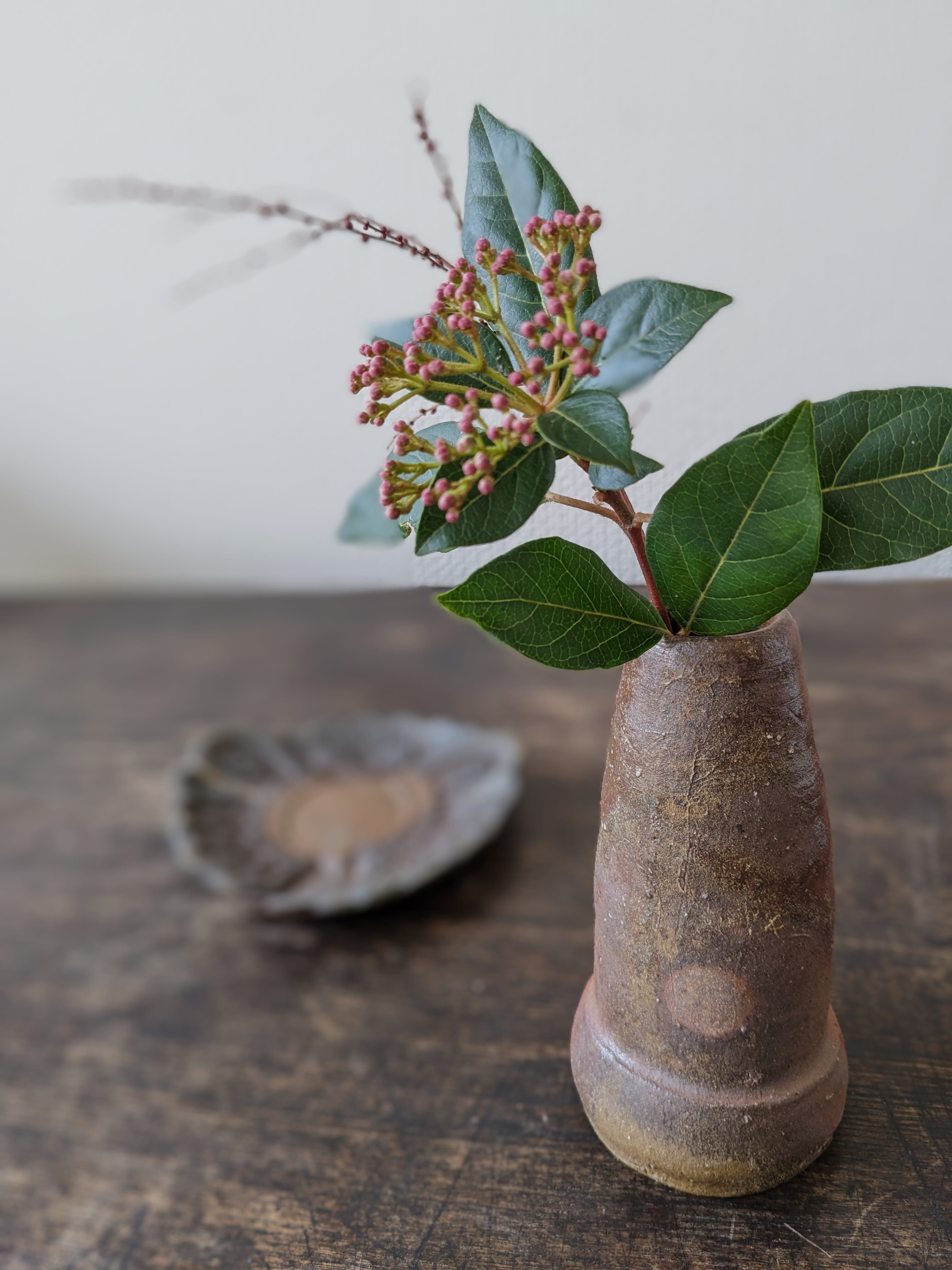 備前焼　窯変　掛け花入 備前窯変花入（小） | craftspace usaginotuno 備前焼、和食器、洋食器
