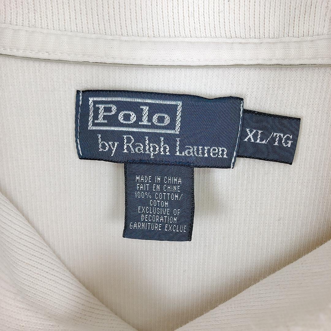 ポロバイラルフローレン ショール襟 スウェット ホワイト 白 XL ポニー刺繍