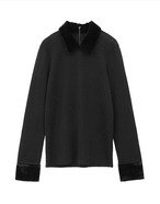 CLANE VELOR COLLAR KNIT TOPS 2色展開