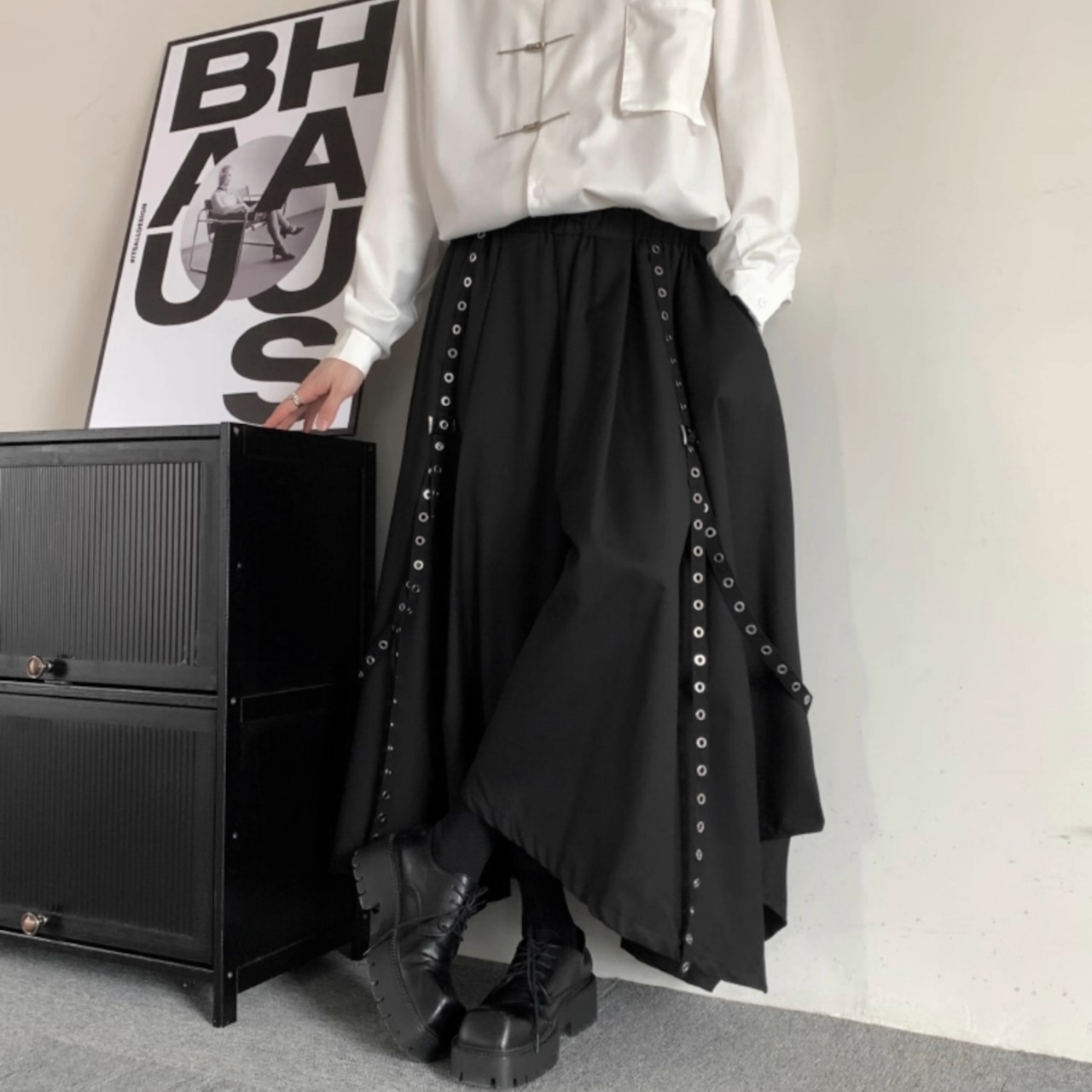 Asymmetric Layer Wide Pants / M–5XL　TB2626・画像9