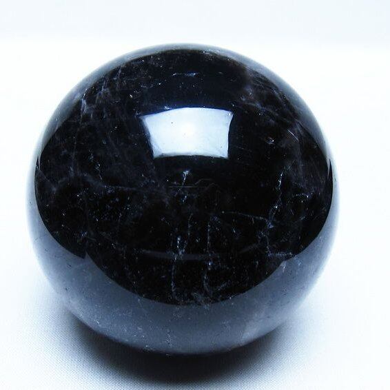 モリオン 黒水晶 丸玉 74mm スフィア 一点物 151-9227
