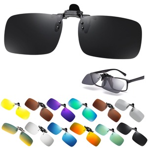 【新着特価】[TIMYU] サングラス 前掛けクリップ式 UVカット 偏光 紫外線カット メンズ レディース メガネの上から 跳ね上げ式 ワンタッチ装着 UV400保護 クリップオン 幅広 運転用 釣り用 スポーツ用 アウトドア 夜用 超軽量