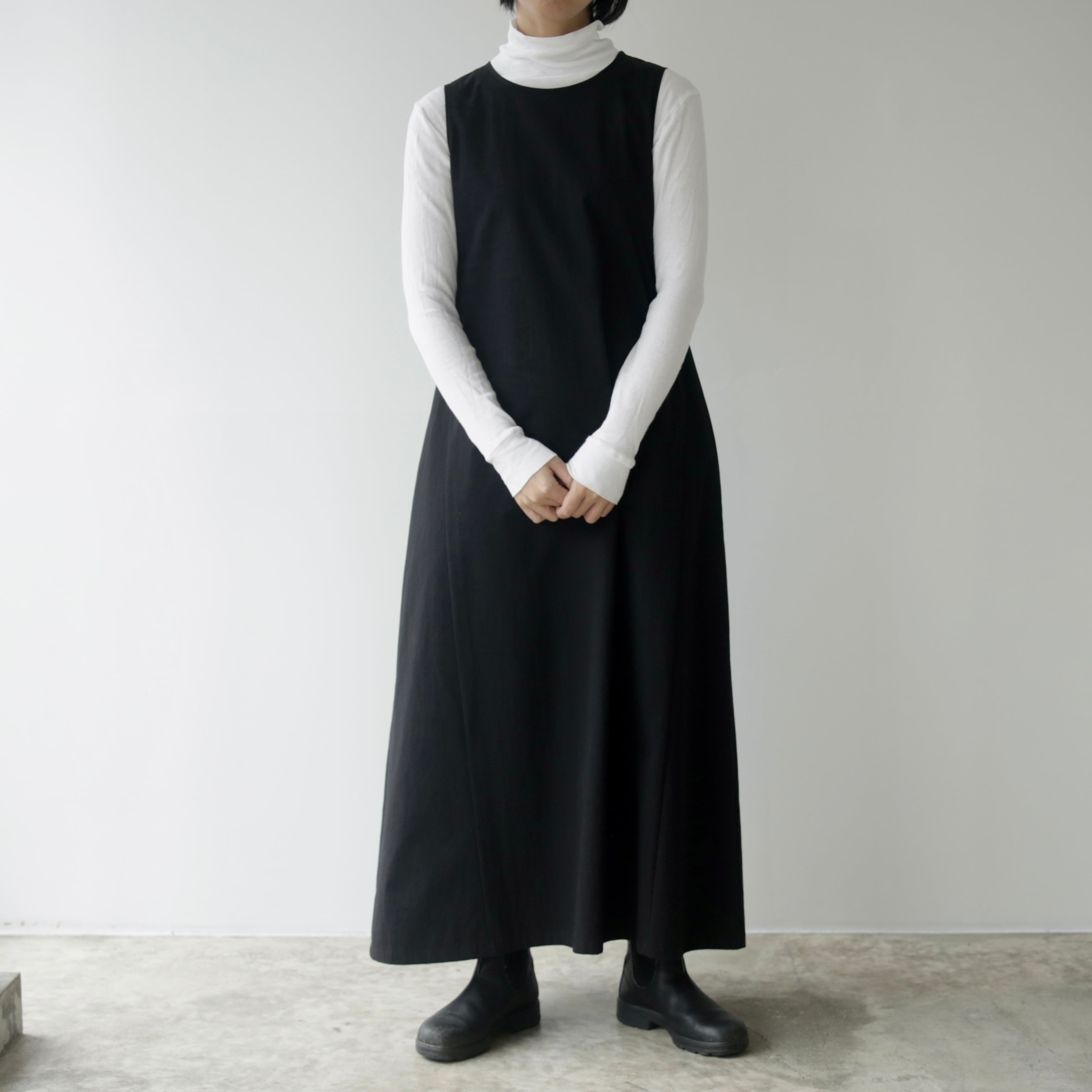 yoli シンプルワンピース　BLACK サイズ2 Yoli シンプルスリーブレスワンピース | Vie