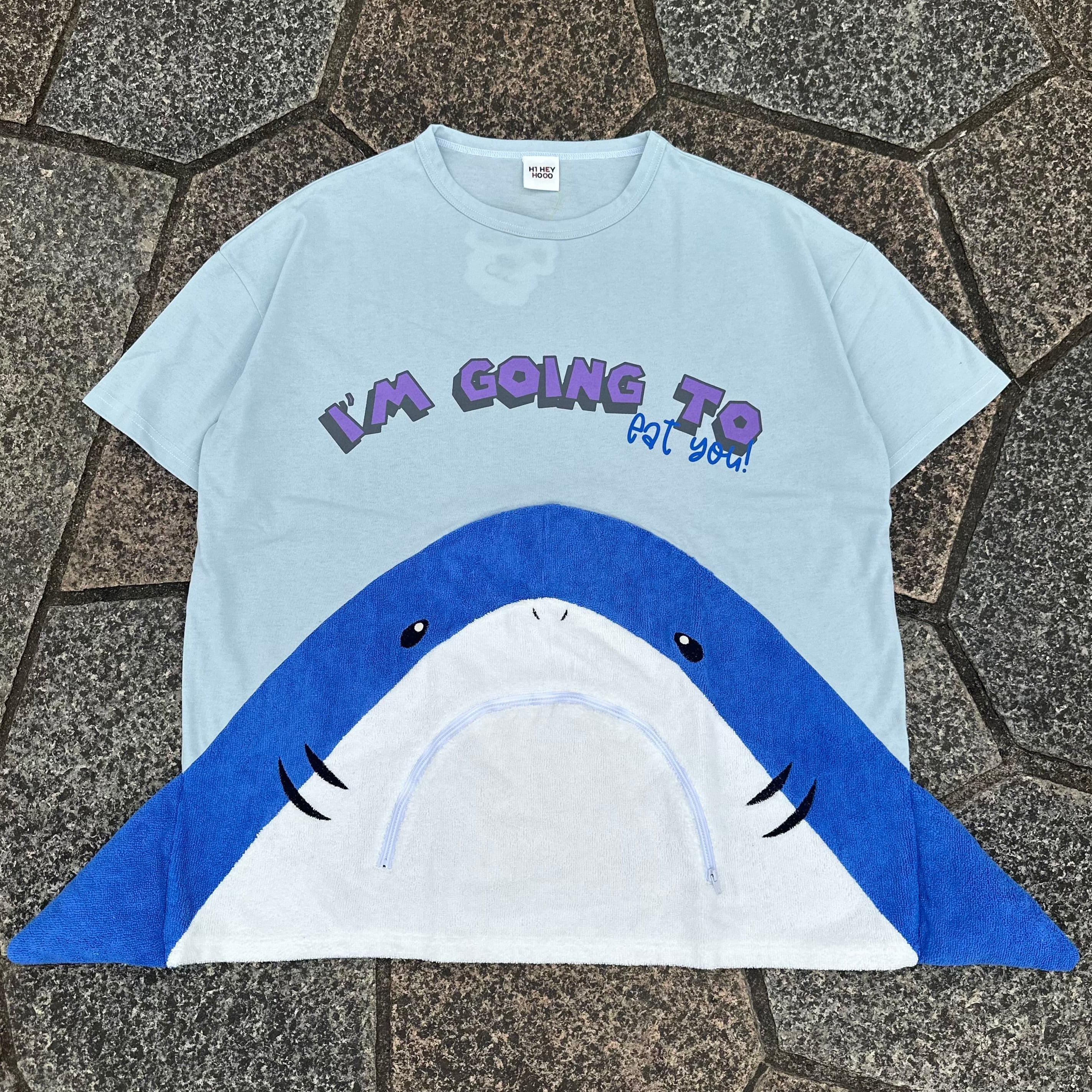 再入荷！お口チャック！ゆるだぼ サメTシャツ | hiheyhooo