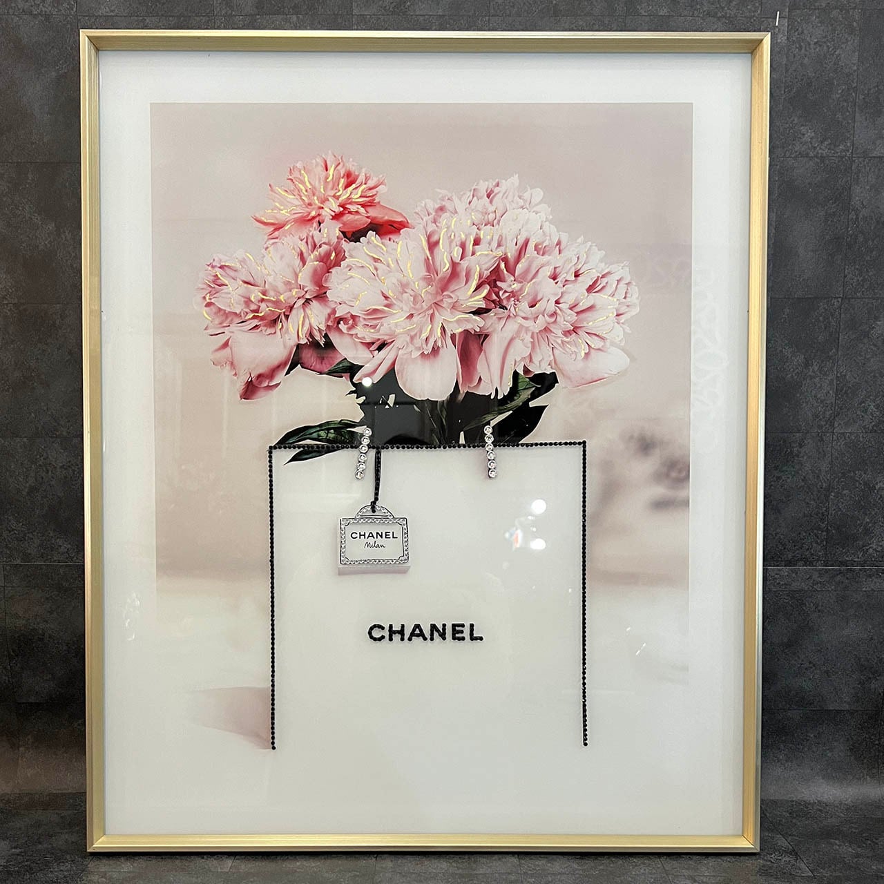 アートパネル   特大  CHANEL オマージュ アウトレット 送料無料 CRYSTAL ART オマージュアート プレゼント
