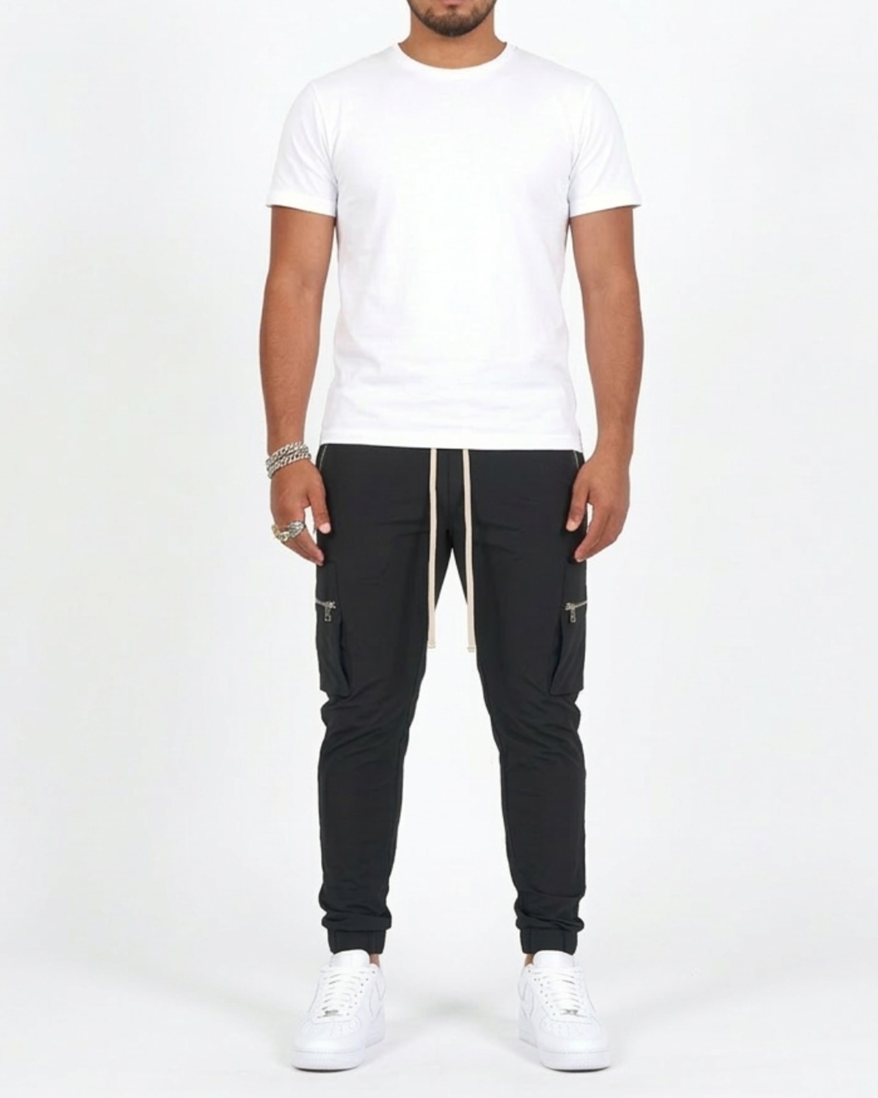 サイドポケットスリムフィットパンツ(P00013)