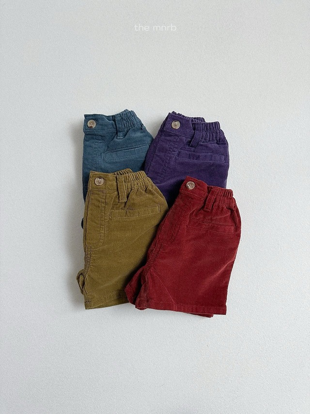 《予約》送料無料【minirobe】Corduroy Shorts