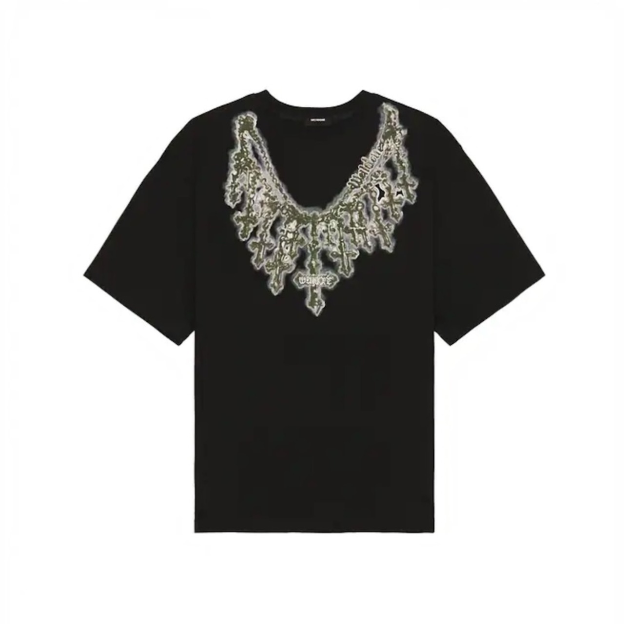 【WE11DONE】BLACK CROSS NECKLACE T-SHIRT - 2