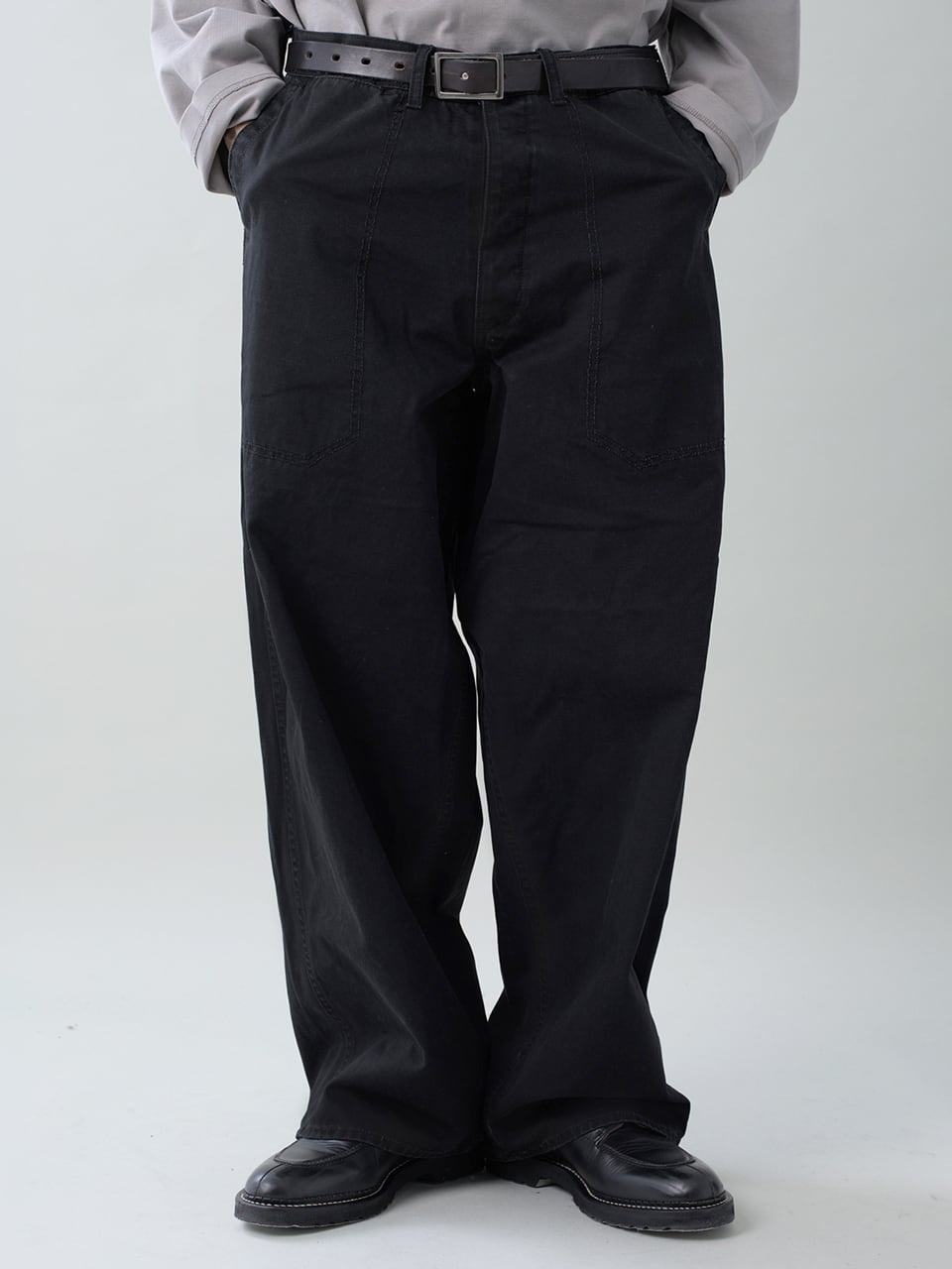 EGO TRIPPING (エゴトリッピング) USN-MIRITARYHERRINGBONE ミリタリーパンツ / BLACK 626703-05