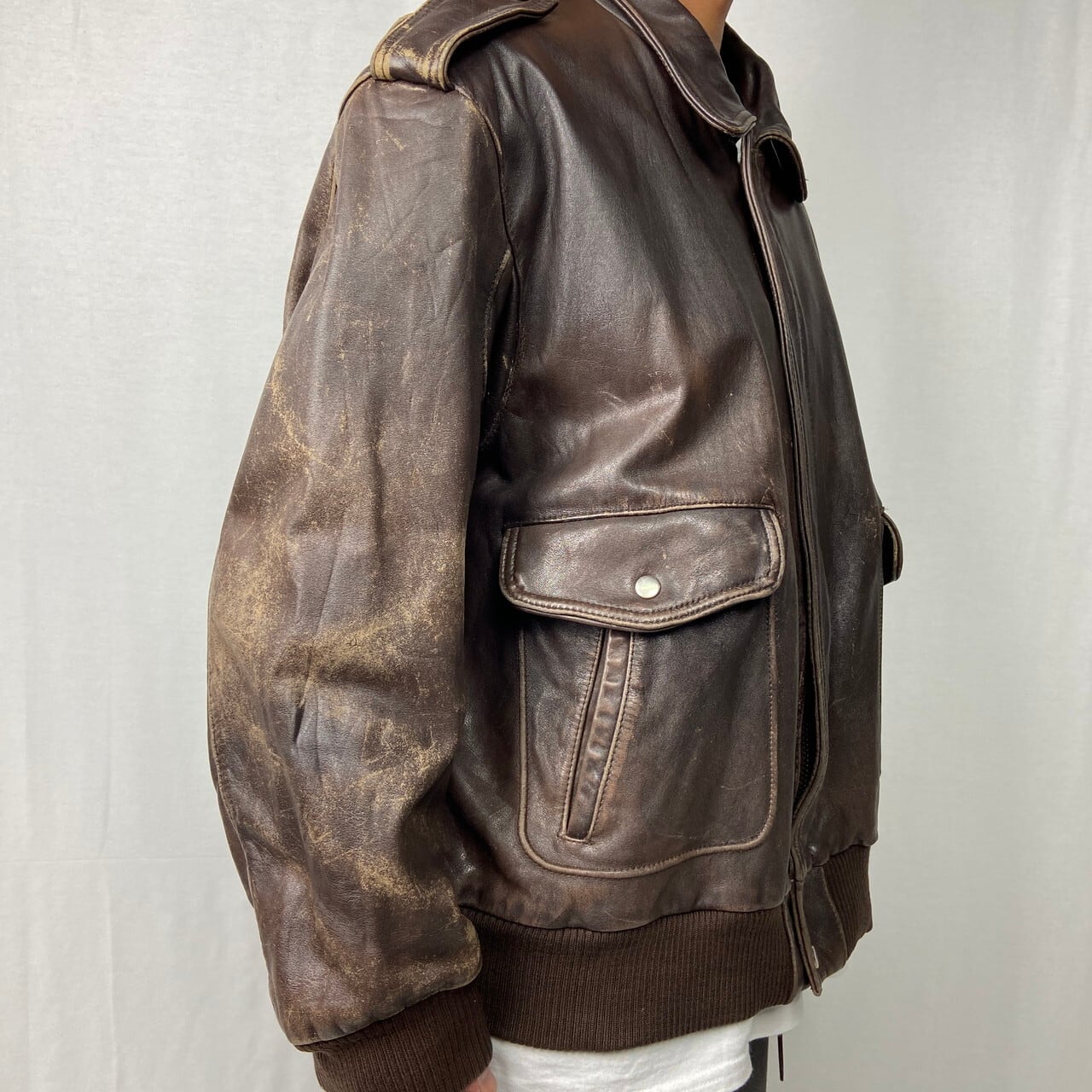 90年代 G-1 タイプ フライトジャケット レザージャケット メンズ2XL 