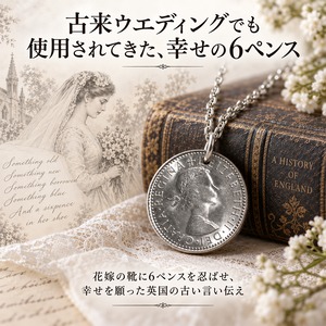 6ペンスコインネックレス シルバー