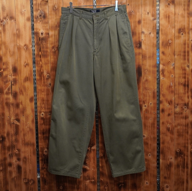 90s ralphlauren 初期 ポロチノ polo chino W74 29インチ /ラルフローレン オリーブ グリーン