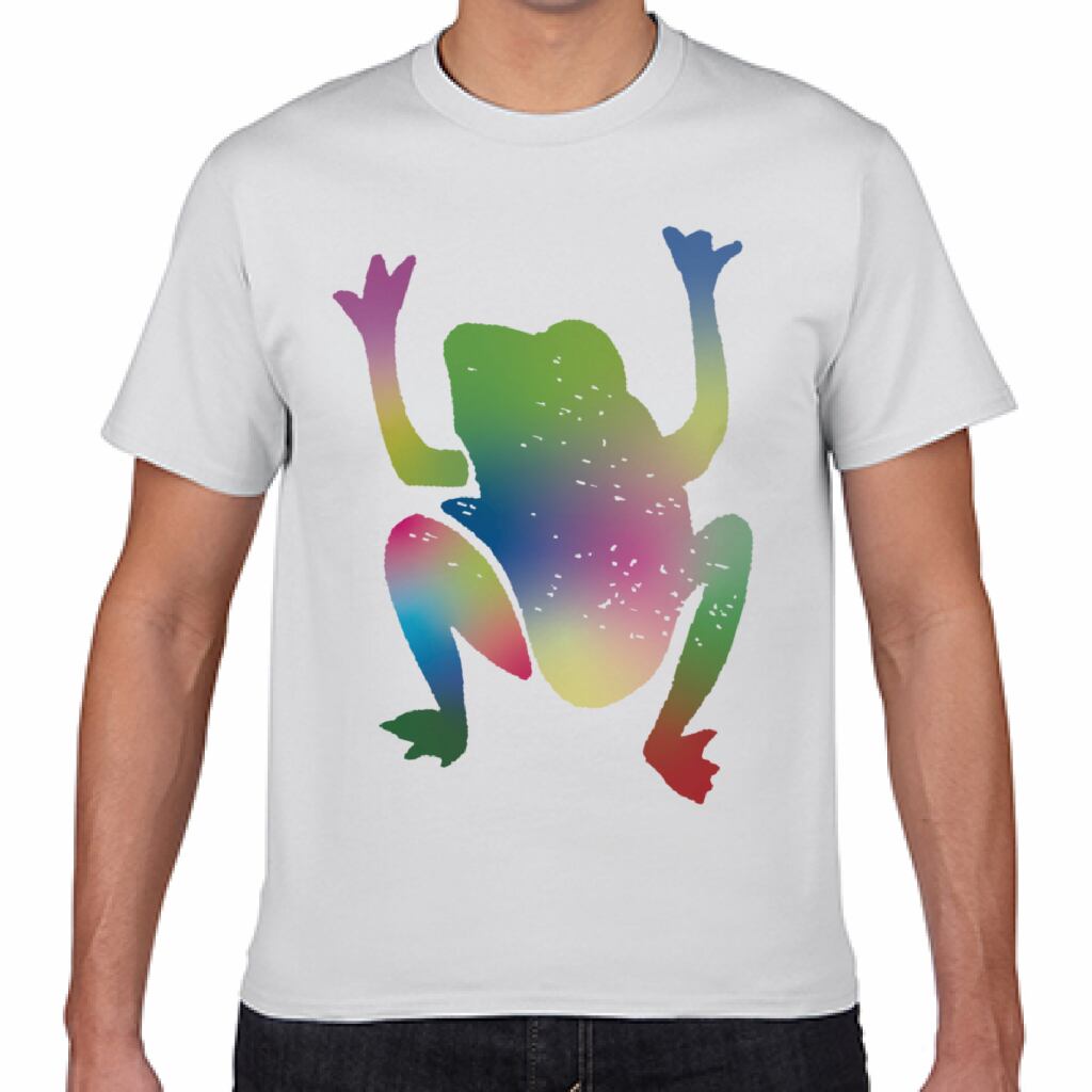 カエル好き集まれ ACID FROG君Tシャツ シャツ色／白 サイズ S / M / L