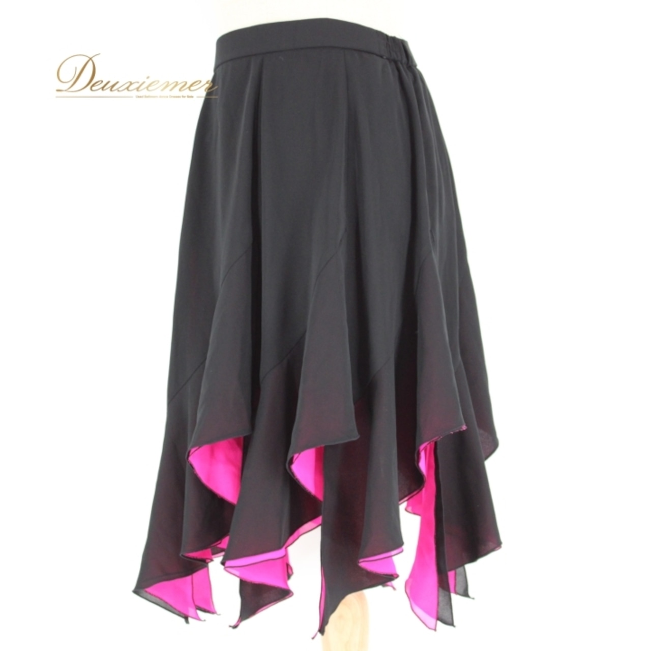 社交ダンス 衣装 スタンダード スカート レッスンウェア レディース オールシーズン 黒 ブラック系 SEKINE セキネ ピンク系 派手 練習着 ブラック ピンク フレアスカート ダンスウェア おしゃれ リハーサル ポリエステル アセテート 練習用 セミフォーマル スカート丈 62.5cm 伸縮性あり 会社名 日本製 夏用 秋用 冬用 季節問わず